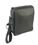 Skórzana Torba Na Ramię Pionowa GRETOS (PL) CZARNA Listonoszka Z Klapką 25 x 18 x 8 [cm]