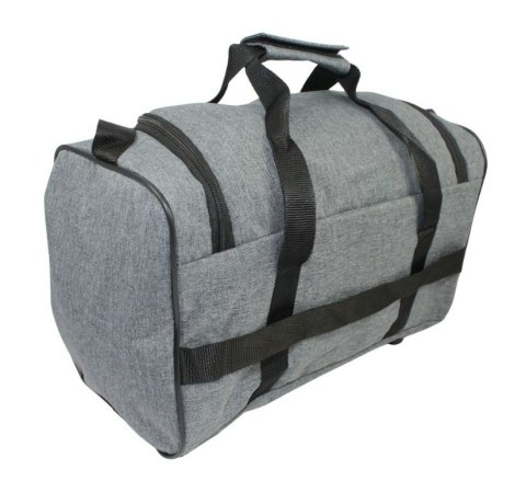 Solidna Mała Torba Podróżna Na Siłownie PETERSON TBP-6 SZARA 40 x 24 x 21 [cm]