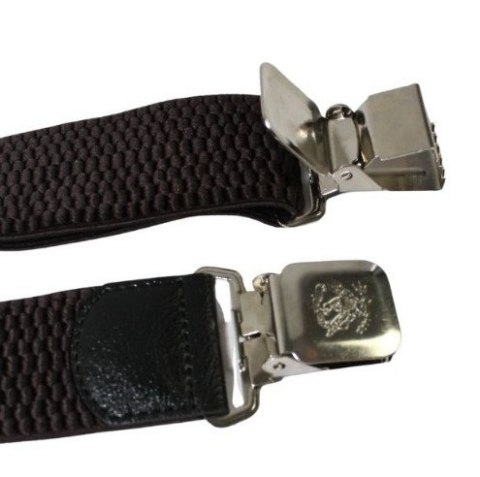 Szelki Do Spodni Polska Galanteria (PL) Z Materiału Regulowane Podwójne Typ X CZEKOLADOWE