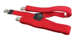 Szelki Do Spodni Polska Galanteria (PL) Z Materiału Regulowane Pojedyncze Typ Y CZERWONE