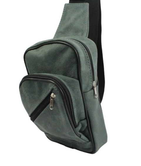 Torba Skórzana Na Ramię Nerka Barkówka Noszona Na Skos GRETOS (PL) MORSKA Praktyczna I Wygodna 27 x 17 x 5 [cm]