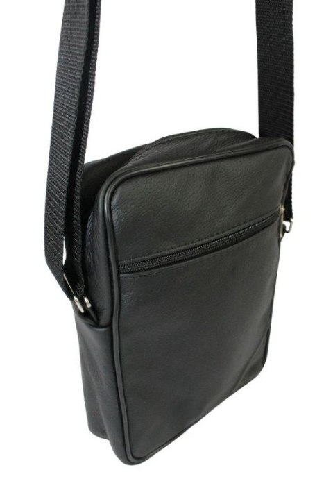 Torba męska skórzana GRETOS MAROUS (PL) CZARNA Pionowa 23 x 17 x 6 [cm]