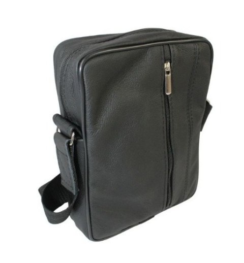 Torba męska skórzana GRETOS MAROUS (PL) CZARNA Pionowa 23 x 17 x 6 [cm]