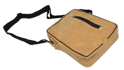 Torba męska skórzana GRETOS MAROUS (PL) Pionowa SUROWA SKÓRA TOFFI 25 x 17 x 6 [cm]