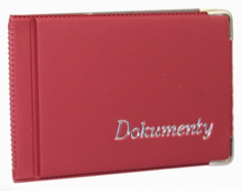 Eleganckie Etui Na Karty Dokumenty Dowód Osobisty Polska Galanteria (PL) Małe Poziome "Dokumenty" 11 x 7 [cm]