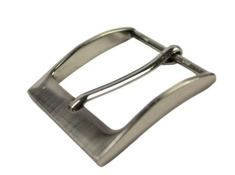 Klamra Do Paska Męskiego Skórzanego 40 mm Srebrna