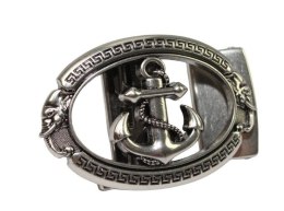 Klamra Do Paska Męskiego Wizytowego Z Mechanizmem Ząbkowym ,,SREBRNA KOTWICA,, AUTOMAT/ZĄBEK Garnitur 35 mm KAZ35/6