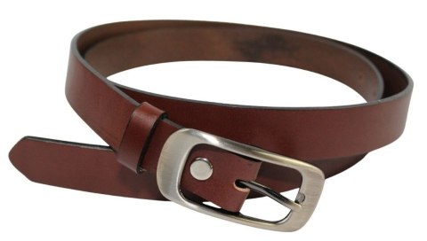 Pasek Damski Skórzany PAS-MAX (PL) Skóra Licowa EXTRA Gładki 25 mm BRĄZOWY k506 Pasek Damski Skórzany PAS-MAX (PL) Skóra Licowa EXTRA Gładki 25 mm BRĄZOWY k506