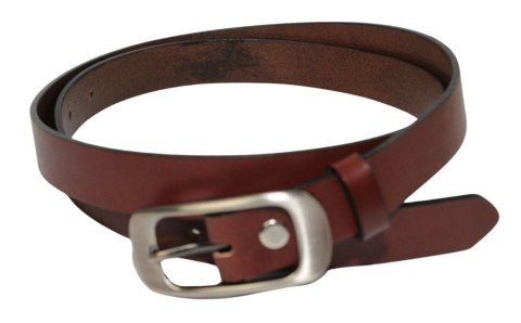 Pasek Damski Skórzany PAS-MAX (PL) Skóra Licowa EXTRA Gładki 25 mm BRĄZOWY k506 Pasek Damski Skórzany PAS-MAX (PL) Skóra Licowa EXTRA Gładki 25 mm BRĄZOWY k506