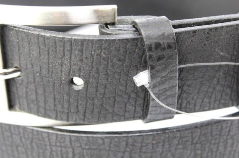 Pasek Męski Skórzany PAS-MAX (PL) "KORNIK" CZARNY Skóra Licowa EXTRA 40 mm Pasek Męski Skórzany PAS-MAX (PL) "KORNIK" CZARNY Skóra Licowa EXTRA 40 mm