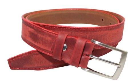 Pasek Skórzany GRETOS (PL) Skóra Licowa EXTRA 35 mm BORDOWY PRZECIERANY Gładki Klamra Tradycyjna Pasek Skórzany GRETOS (PL) Skóra Licowa EXTRA 35 mm BORDOWY PRZECIERANY Gładki Klamra Tradycyjna