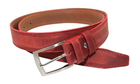 Pasek Skórzany GRETOS (PL) Skóra Licowa EXTRA 35 mm BORDOWY PRZECIERANY Gładki Klamra Tradycyjna Pasek Skórzany GRETOS (PL) Skóra Licowa EXTRA 35 mm BORDOWY PRZECIERANY Gładki Klamra Tradycyjna