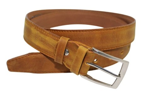 Pasek Skórzany GRETOS (PL) Skóra Licowa EXTRA 35 mm BRĄZOWY PRZECIERANY Gładki Klamra Tradycyjna Pasek Skórzany GRETOS (PL) Skóra Licowa EXTRA 35 mm BRĄZOWY PRZECIERANY Gładki Klamra Tradycyjna