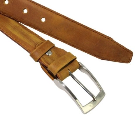 Pasek Skórzany GRETOS (PL) Skóra Licowa EXTRA 35 mm BRĄZOWY PRZECIERANY Gładki Klamra Tradycyjna Pasek Skórzany GRETOS (PL) Skóra Licowa EXTRA 35 mm BRĄZOWY PRZECIERANY Gładki Klamra Tradycyjna