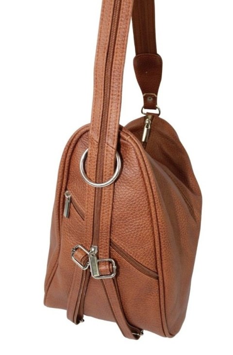 Plecak Skórzany ELKOR (PL) Jowita De Luxe Skóra Naturalna BRĄZOWY Tekstura Plecak Skórzany ELKOR (PL) Jowita De Luxe Skóra Naturalna BRĄZOWY Tekstura