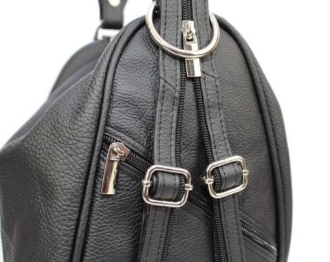 Plecak Skórzany ELKOR (PL) Jowita De Luxe Skóra Naturalna Licowa CZARNA Plecak Skórzany ELKOR (PL) Jowita De Luxe Skóra Naturalna Licowa CZARNA