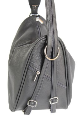 Plecak Skórzany ELKOR (PL) Jowita De Luxe Skóra Naturalna Licowa GRAFITOWA