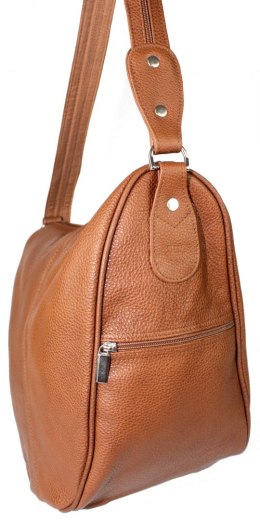 Plecak Skórzany ELKOR (PL) Jowita De Luxe Skóra Naturalna Licowa JASNY BRĄZ