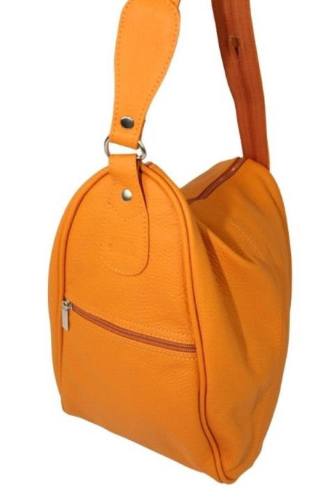 Plecak Skórzany ELKOR (PL) Jowita De Luxe Skóra Naturalna Licowa JASNY POMARAŃCZOWY  Plecak Skórzany ELKOR (PL) Jowita De Luxe Skóra Naturalna Licowa JASNY POMARAŃCZOWY