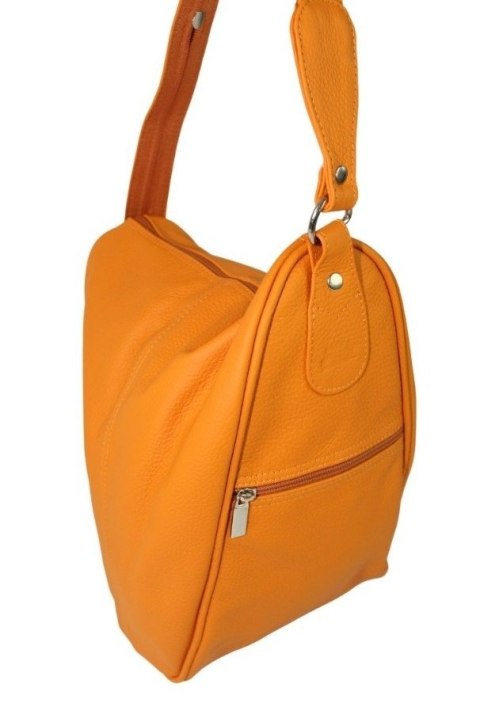 Plecak Skórzany ELKOR (PL) Jowita De Luxe Skóra Naturalna Licowa JASNY POMARAŃCZOWY  Plecak Skórzany ELKOR (PL) Jowita De Luxe Skóra Naturalna Licowa JASNY POMARAŃCZOWY