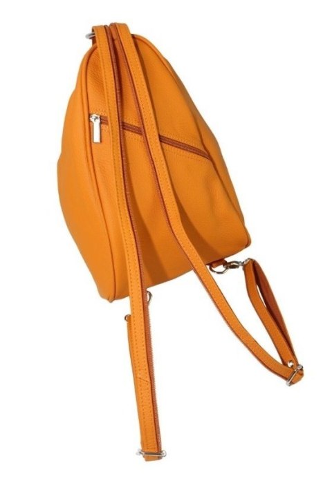 Plecak Skórzany ELKOR (PL) Jowita De Luxe Skóra Naturalna Licowa JASNY POMARAŃCZOWY  Plecak Skórzany ELKOR (PL) Jowita De Luxe Skóra Naturalna Licowa JASNY POMARAŃCZOWY