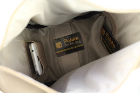 Plecak Skórzany ELKOR (PL) Jowita De Luxe Skóra Naturalna Licowa KAWA Z MLEKIEM