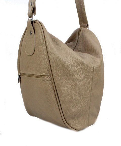 Plecak Skórzany ELKOR (PL) Jowita De Luxe Skóra Naturalna Licowa KAWA Z MLEKIEM