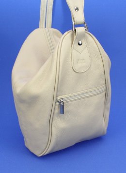 Plecak Skórzany ELKOR (PL) Jowita De Luxe Skóra Naturalna Licowa KREMOWY