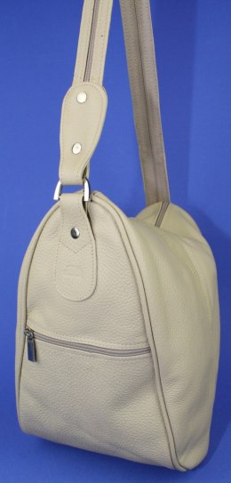 Plecak Skórzany ELKOR (PL) Jowita De Luxe Skóra Naturalna Licowa KREMOWY