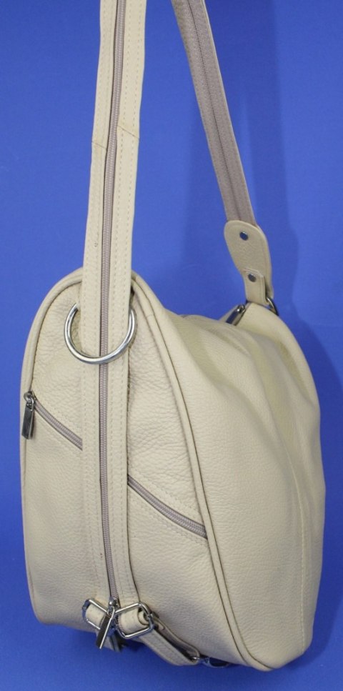 Plecak Skórzany ELKOR (PL) Jowita De Luxe Skóra Naturalna Licowa KREMOWY Plecak Skórzany ELKOR (PL) Jowita De Luxe Skóra Naturalna Licowa KREMOWY