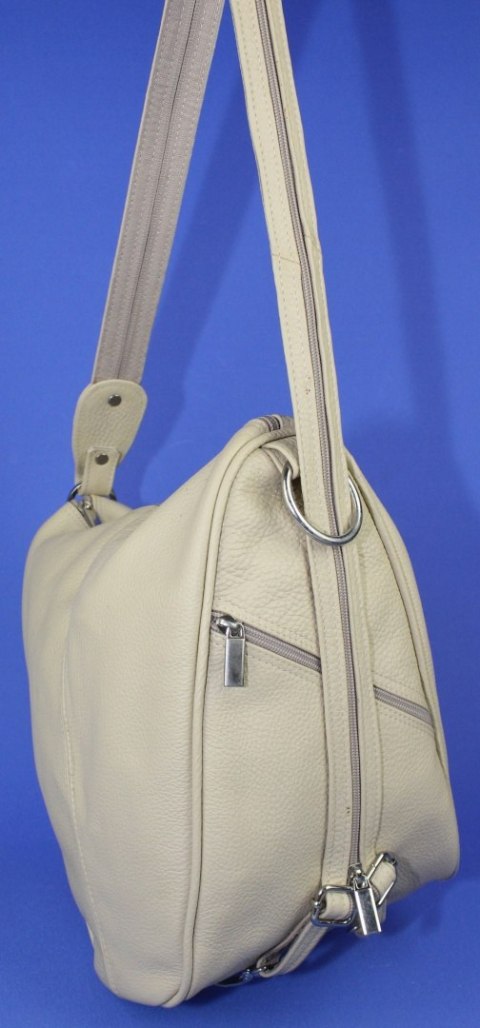 Plecak Skórzany ELKOR (PL) Jowita De Luxe Skóra Naturalna Licowa KREMOWY Plecak Skórzany ELKOR (PL) Jowita De Luxe Skóra Naturalna Licowa KREMOWY