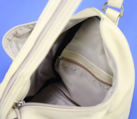 Plecak Skórzany ELKOR (PL) Jowita De Luxe Skóra Naturalna Licowa KREMOWY Plecak Skórzany ELKOR (PL) Jowita De Luxe Skóra Naturalna Licowa KREMOWY