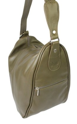 Plecak Skórzany ELKOR (PL) Jowita De Luxe Skóra Naturalna Licowa  OLIWKOWY Gładka