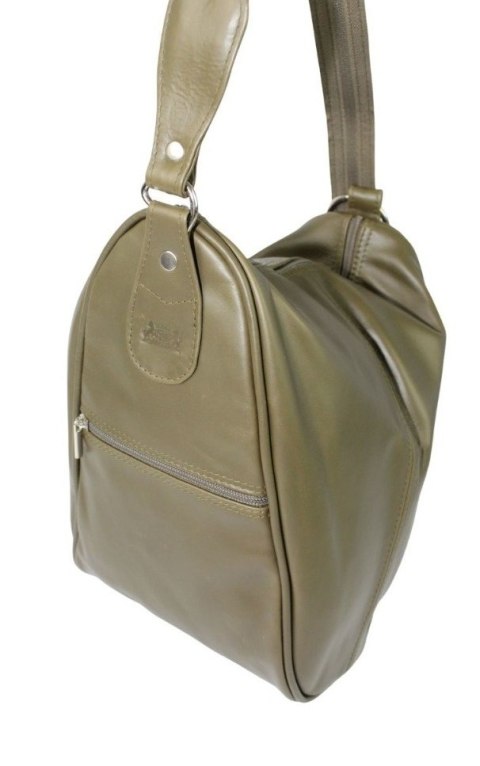 Plecak Skórzany ELKOR (PL) Jowita De Luxe Skóra Naturalna Licowa  OLIWKOWY Gładka Plecak Skórzany ELKOR (PL) Jowita De Luxe Skóra Naturalna Licowa  OLIWKOWY Gładka