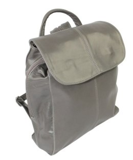 Plecak Skórzany MAGRE (PL) NATALIA Skóra Naturalna Licowa Gładka POPIELATA