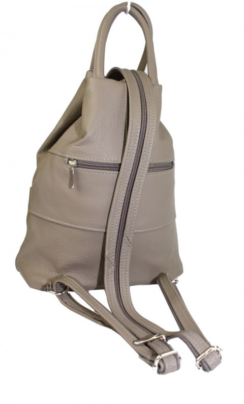 Plecak Skórzany PolskaGalanteria (PL) JOANNA CIEMNY BEŻOWY Skóra Naturalna Licowa