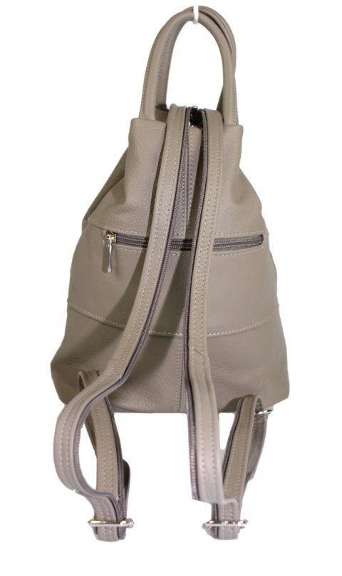 Plecak Skórzany PolskaGalanteria (PL) JOANNA CIEMNY BEŻOWY Skóra Naturalna Licowa