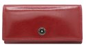 Portfel Damski Skórzany Peterson Długi Suwak Wewnątrz Skóra Naturalna Lakierowana PTN 1680144 CZERWONY 18,5 x 10 x 3 [cm]