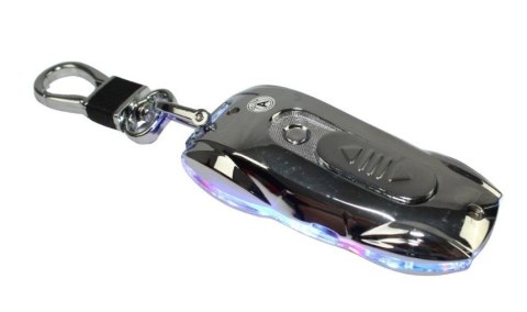 Praktyczna Elektryczna Zapalniczka Plazmowa USB Z Kablem Mikro USB Podświetlana BRELOK Do Kluczyków Samochodowych BMW SREBRNA
