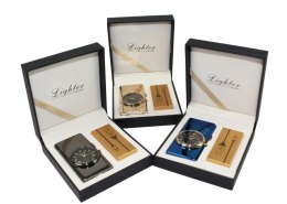 Praktyczna Elektryczna Zapalniczka Plazmowa Z Zegarkiem Ekskluzywne Pudełko