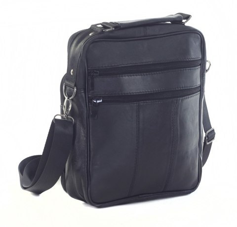 Torba męska skórzana CONVEY (PL) 526 Pionowa Czarna 27 x 23 x 8 [cm]