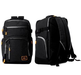 Wytrzymały Plecak Podróżny RGL PL01 CZARNO SZARY 40 x 30 x 20 [cm] 24 Litry do samolotu WIZZAIR