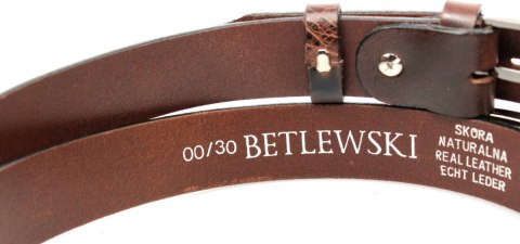 Pasek Męski Skórzany BETLEWSKI (PL) Skóra Naturalna Licowa EXTRA Gładki 30 mm BRĄZOWY GNIECIONY XXL Pasek Męski Skórzany BETLEWSKI (PL) Skóra Naturalna Licowa EXTRA Gładki 30 mm BRĄZOWY GNIECIONY XXL