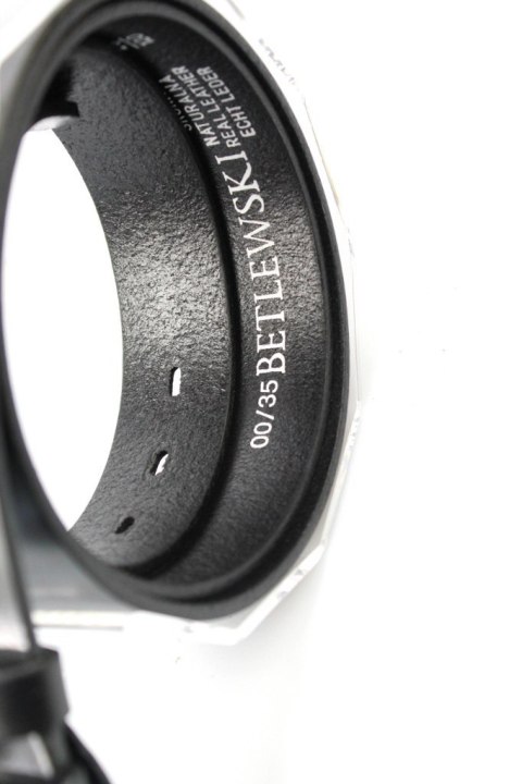 Pasek Męski Skórzany BETLEWSKI (PL) Skóra Naturalna Licowa EXTRA Gładki 35 mm CZARNY Pasek Męski Skórzany BETLEWSKI (PL) Skóra Naturalna Licowa EXTRA Gładki 35 mm CZARNY