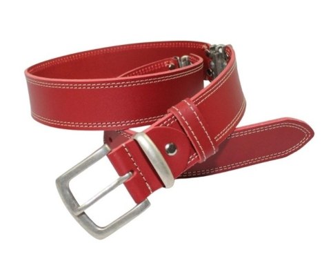 Pasek Skórzany HADA (PL) Skóra Licowa EXTRA VINTAGE MISSISSIPI BLUES 40 mm CZERWONY Pasek Skórzany HADA (PL) Skóra Licowa EXTRA VINTAGE MISSISSIPI BLUES 40 mm CZERWONY