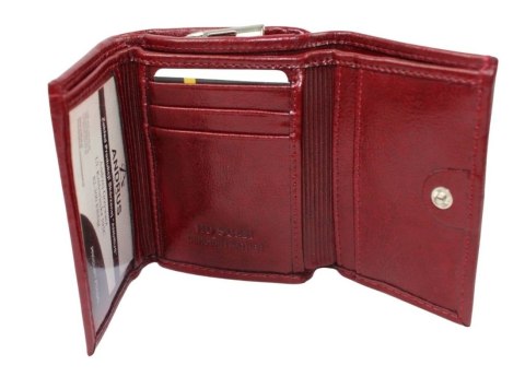 Portfel Damski ANDRUS (PL) Suwak Skóra Naturalna RFID 11 x 8,5 x 3,5 [cm]