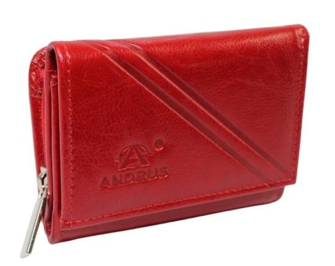 Portfel Damski ANDRUS (PL) Suwak Skóra Naturalna RFID 11 x 8,5 x 3,5 [cm]
