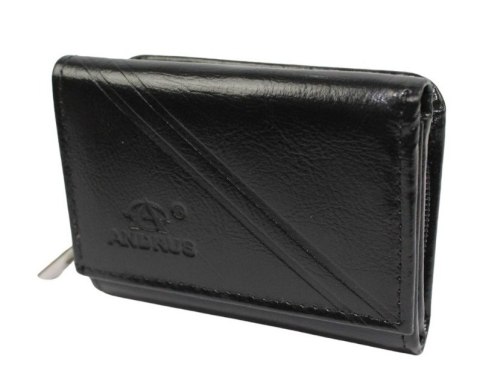 Portfel Damski ANDRUS (PL) Suwak Skóra Naturalna RFID 11 x 8,5 x 3,5 [cm]
