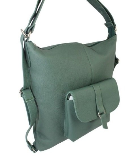 Praktyczny Plecak Skórzany Torebka 2 w 1 MAGRE (PL) AMELIA Skóra Naturalna Licowa CIEMNY ZIELONY Praktyczny Plecak Skórzany Torebka 2 w 1 MAGRE (PL) AMELIA Skóra Naturalna Licowa CIEMNY ZIELONY