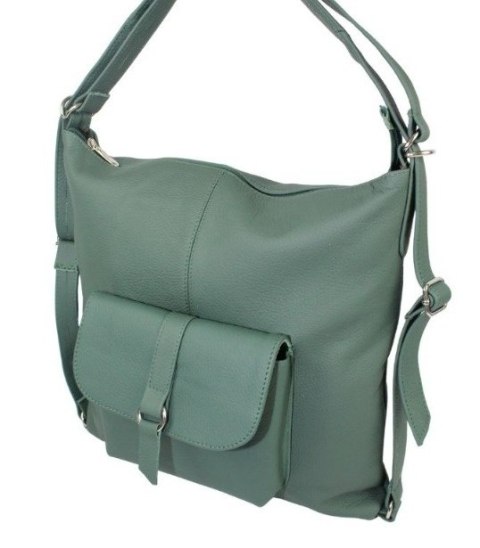 Praktyczny Plecak Skórzany Torebka 2 w 1 MAGRE (PL) AMELIA Skóra Naturalna Licowa CIEMNY ZIELONY Praktyczny Plecak Skórzany Torebka 2 w 1 MAGRE (PL) AMELIA Skóra Naturalna Licowa CIEMNY ZIELONY